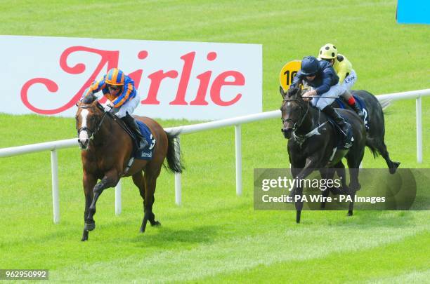 Lancaster Bomber ridden by Seamus Heffernan wins the Tattersalls Gold Cup during day two of the 2018 Tattersalls Irish Guineas Festival at Curragh...