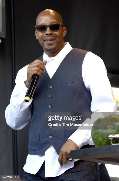 Warren G attends a Culinary event during the 2018 BottleRock Napa Valley at Napa Valley Expo on May 26, 2018 in Napa, California.