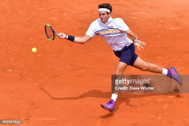 Elliot Benchetrit during Day 1 of the the French Open at Roland Garros on May 27, 2018 in Paris, France.