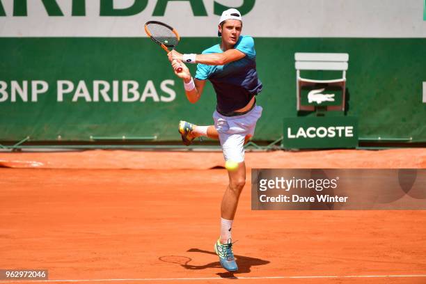 Maxime Janvier during Day 1 of the the French Open at Roland Garros on May 27, 2018 in Paris, France.