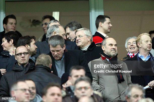 Werner Wennig, chairman of Bayer Ag is seen during the Bundesliga match between Bayer Leverkusen and SC Freiburg at the BayArena on January 31, 2010...