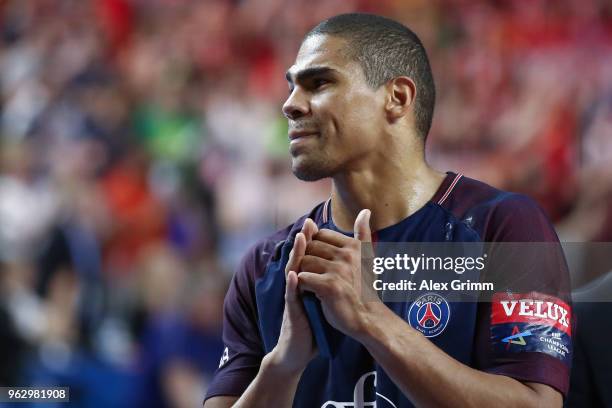 Daniel Narcisse of Paris reacts after the EHF Champions League Final 4 third place match between Paris Saint Germain and HC Vardar at Lanxess Arena...