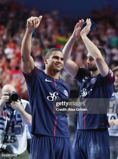 Daniel Narcisse of Paris reacts after the EHF Champions League Final 4 third place match between Paris Saint Germain and HC Vardar at Lanxess Arena...