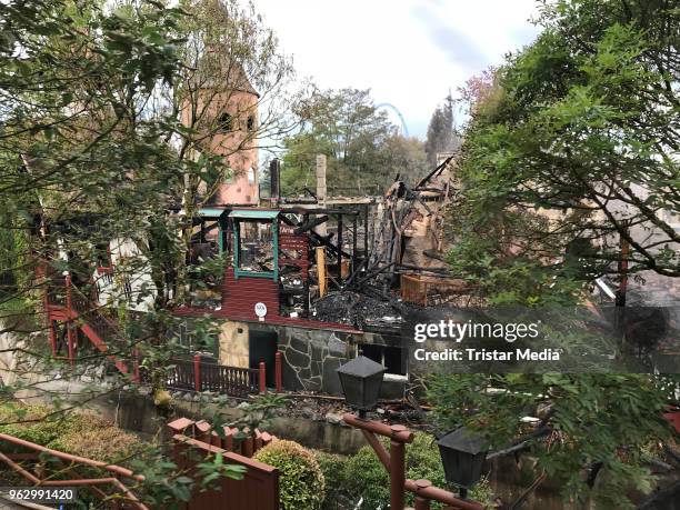 Effects of the fire disaster at Europa-Park on May 26, 2018 in Rust, Germany.