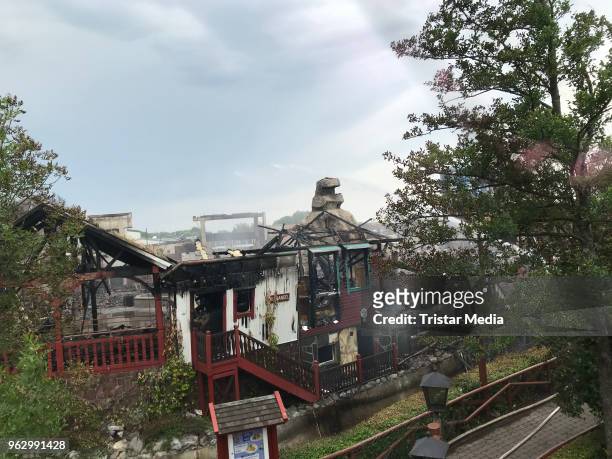 Effects of the fire disaster at Europa-Park on May 26, 2018 in Rust, Germany.