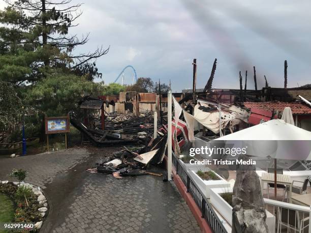 Effects of the fire disaster at Europa-Park on May 26, 2018 in Rust, Germany.