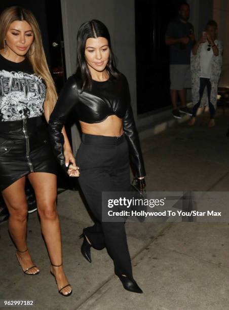 Kourtney Kardashian and Larsa Pippen are seen on May 26, 2018 in Los Angeles, California.