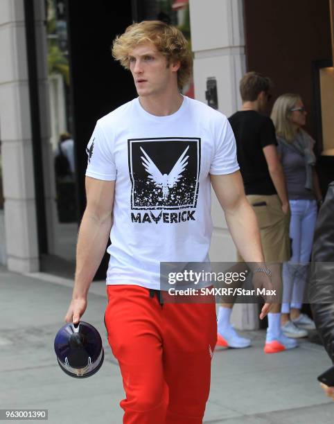 Logan Paul is seen on May 26, 2018 in Los Angeles, CA.