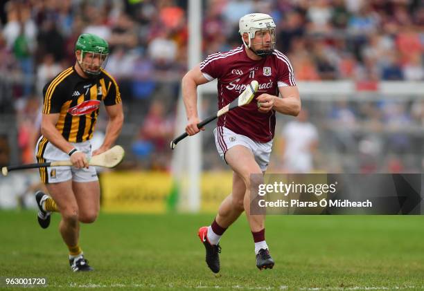 Galway , Ireland - 27 May 2018; Joe Canning of Galway races past Paul Murphy of Kilkenny during the Leinster GAA Hurling Senior Championship Round 3...