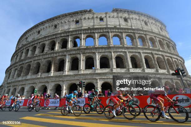 Mads Wurtz Schmidt of Denmark and Team Katusha-Alpecin / Davide Ballerini of Italy and Team Androni Giocattoli-Sidermec / Andreas Schillinger of...