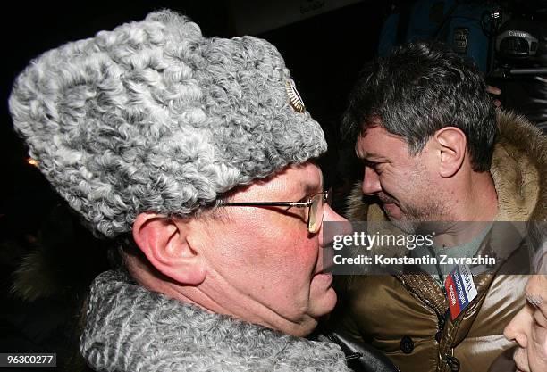 Police officers detain former First Deputy Prime Minister Boris Nemtsov , leader of the opposition group Solidarity, during an unauthorized...