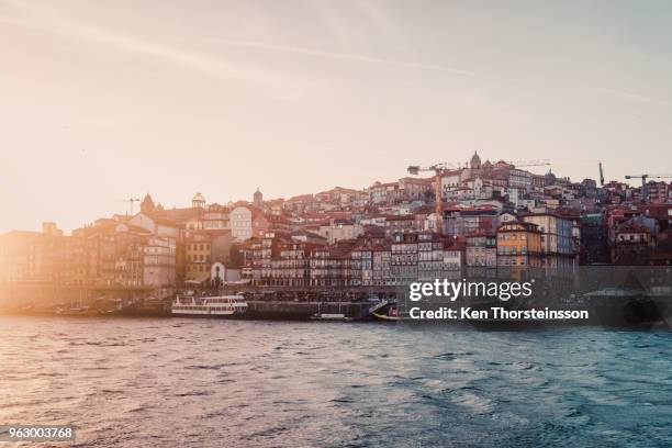 view of the old city of porto, portugal - distrito do porto portugal imagens e fotografias de stock