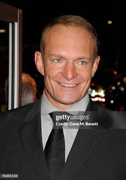 Francois Pienaar arrives at the UK film premiere of 'Invictus', at Odeon West End on January 31, 2010 in London, England.