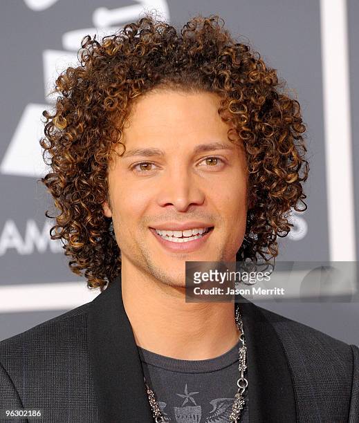 Singer/actor Justin Guarini arrives at the 52nd Annual GRAMMY Awards held at Staples Center on January 31, 2010 in Los Angeles, California.