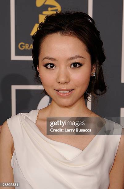 Singer Jane Zhang arrives at the 52nd Annual GRAMMY Awards held at Staples Center on January 31, 2010 in Los Angeles, California.