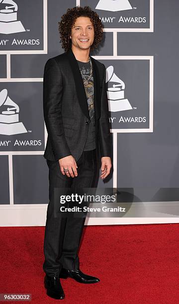 Personality Justin Guarini arrives at the 52nd Annual GRAMMY Awards held at Staples Center on January 31, 2010 in Los Angeles, California.