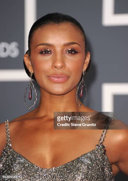 Singer Melody Thornton arrives at the 52nd Annual GRAMMY Awards held at Staples Center on January 31, 2010 in Los Angeles, California.