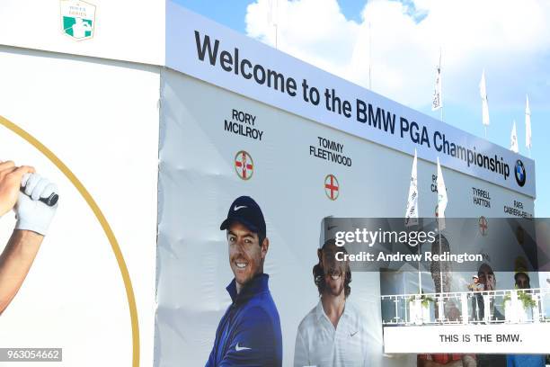 Francesco Molinari of Italy celebrates victory on day four and the final round of the BMW PGA Championship at Wentworth on May 27, 2018 in Virginia...