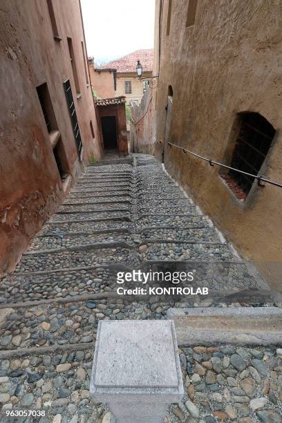 Detail of Saluzzo, one of ten most beautiful little villages in Italy. Saluzzo is a village of Piemonte region northern Italy. In Saluzzo there are...