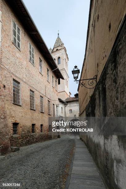 View of Saluzzo, one of ten most beautiful little villages in Italy. Saluzzo is a village of Piemonte region northern Italy. In Saluzzo there are...