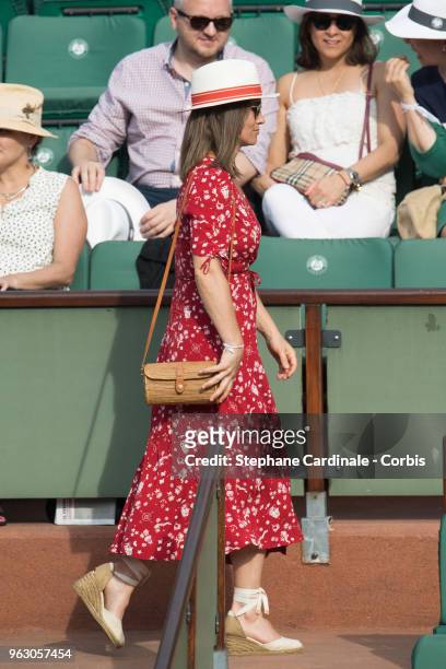 Pippa Middleton attends the 2018 French Open - Day One at Roland Garros on May 27, 2018 in Paris, France.