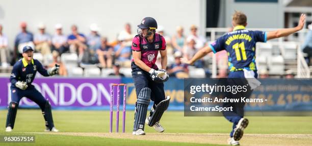 Northants Steelbacks' Alex Wakely survives an appeal from Durham bowler Nathan Rimmington during the Royal London One Day Cup match between...