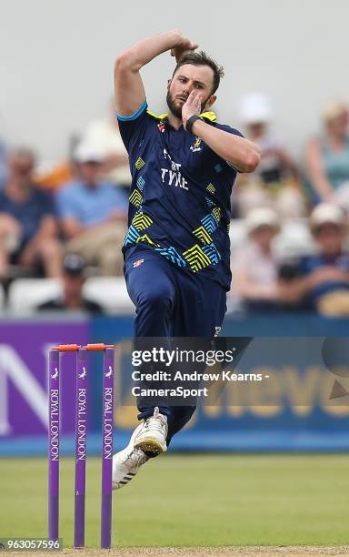 Durham's Gareth Harte during the Royal London One Day Cup match between Northamptonshire and Durham at The County Ground on May 27, 2018 in...