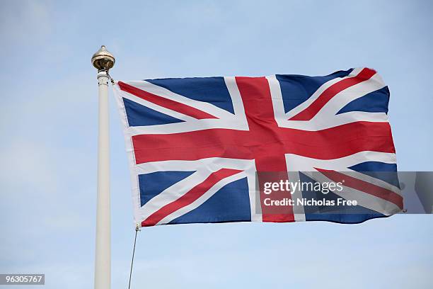 union jack - english flag stockfoto's en -beelden