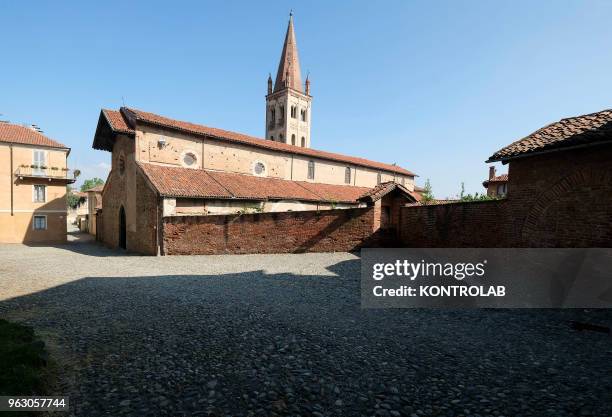 Saint John church in the center of Saluzzo, one of ten most beautiful little villages in Italy. Saluzzo is a village of Piemonte region northern...