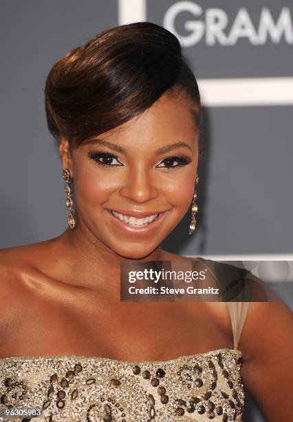 Singer Ashanti arrives at the 52nd Annual GRAMMY Awards held at Staples Center on January 31, 2010 in Los Angeles, California.