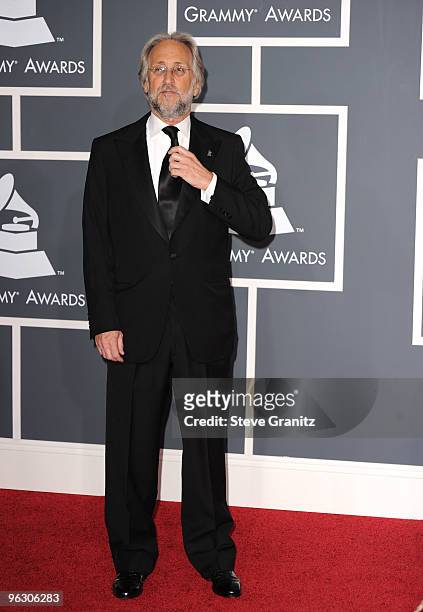 Recording Academy President Neil Portnow arrives at the 52nd Annual GRAMMY Awards held at Staples Center on January 31, 2010 in Los Angeles,...