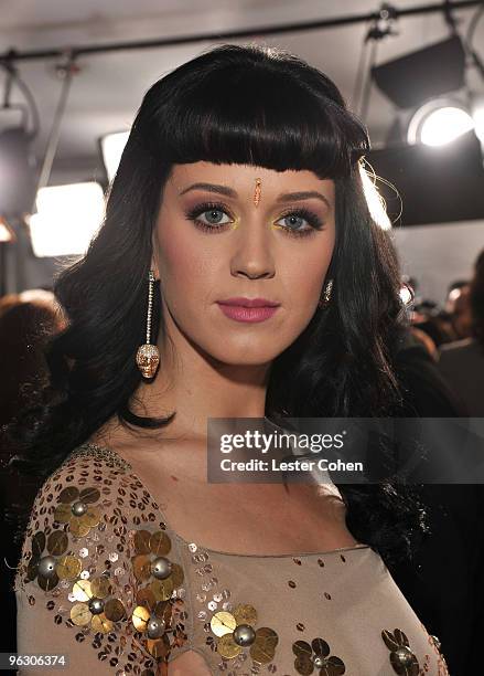 Singer Katy Perry arrives at the 52nd Annual GRAMMY Awards held at Staples Center on January 31, 2010 in Los Angeles, California.