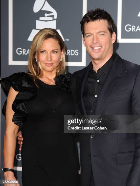 Singer Harry Connick Jr. And wife Jill Goodacre arrive at the 52nd Annual GRAMMY Awards held at Staples Center on January 31, 2010 in Los Angeles,...