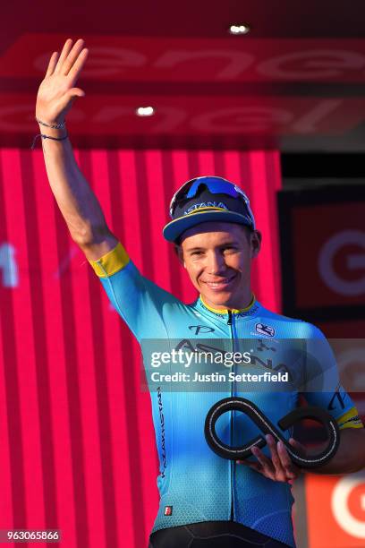 Podium / Miguel Angel Lopez of Colombia and Astana Pro Team / Celebration / trophy / during the 101st Tour of Italy 2018, Stage 21 a 115km stage from...