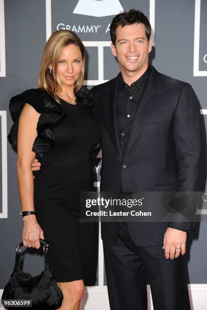 Singer Harry Connick Jr. And wife Jill Goodacre arrive at the 52nd Annual GRAMMY Awards held at Staples Center on January 31, 2010 in Los Angeles,...