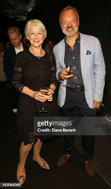 Helen Mirren and Graham Norton attend a special screening of "McKellen: Playing the Part" at the BFI Southbank on May 27, 2018 in London, England.