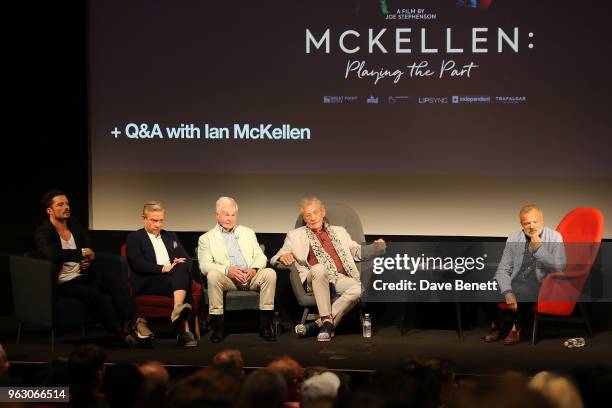 Orlando Bloom, Martin Freeman, Derek Jacobi,Sir Ian McKellen and Graham Norton attend a special screening of "McKellen: Playing the Part" at the BFI...