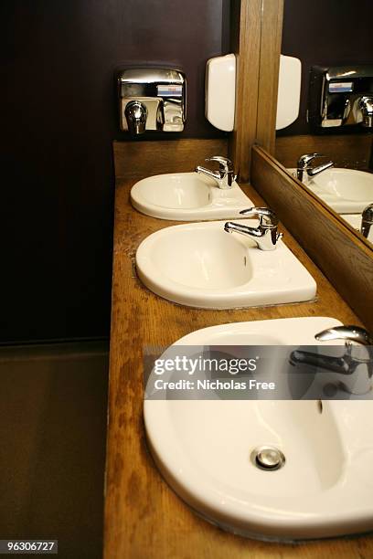 barwash basins - nightclub bathroom stock pictures, royalty-free photos & images