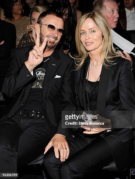 Musician Ringo Starr and wife Barbara Bach in the audience during the 52nd Annual GRAMMY Awards held at Staples Center on January 31, 2010 in Los...