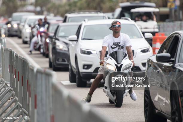 Traffic creeps along on N. Ocean Blvd. On May 27, 2018 in Myrtle Beach, South Carolina. Also known as Atlantic Beach Bikefest and Black Bikers Week,...