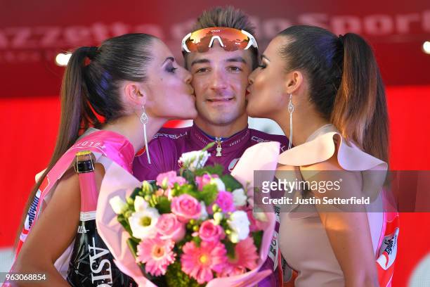 Podium / Elia Viviani of Italy and Team Quick-Step Floors Purple Points Jersey / Celebration / during the 101st Tour of Italy 2018, Stage 21 a 115km...