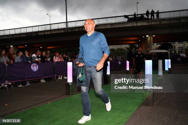 Head coach Olivier Pantaloni of Ajaccio during the Ligue 1 play-off match between Toulouse and AC Ajaccio on May 27, 2018 in Toulouse, France.