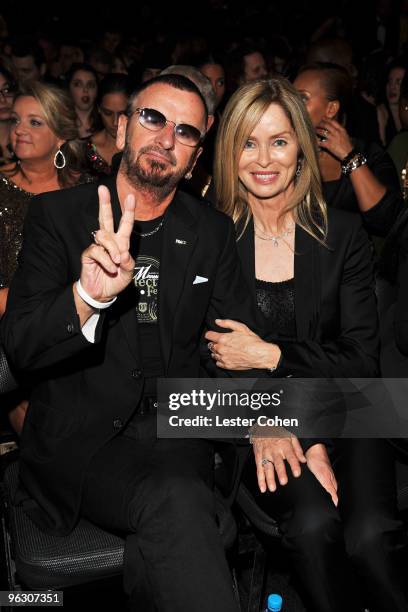 Musician Ringo Starr and Barbara Bach attend the 52nd Annual GRAMMY Awards held at Staples Center on January 31, 2010 in Los Angeles, California.