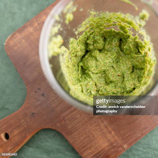 pistachio pesto. - water in measuring cup stock pictures, royalty-free photos & images