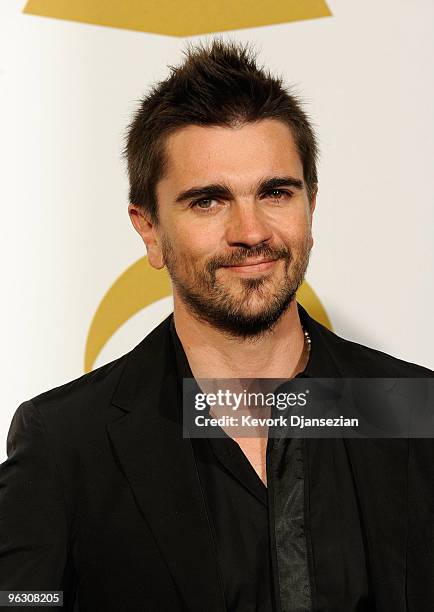 Musician Juanes poses in the press room during the 52nd Annual GRAMMY Awards held at Staples Center on January 31, 2010 in Los Angeles, California.