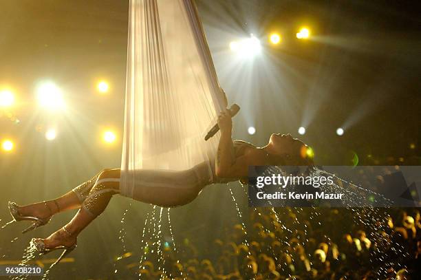 Pink performs onstage at the 52nd Annual GRAMMY Awards held at Staples Center on January 31, 2010 in Los Angeles, California.