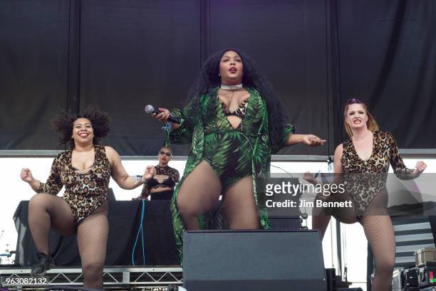 Lizzo performs live on stage at Gorge Amphitheatre on May 26, 2018 in George, Washington.