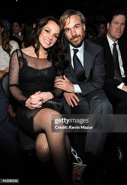 Britney Spears and Jason Trawick attends the 52nd Annual GRAMMY Awards held at Staples Center on January 31, 2010 in Los Angeles, California.