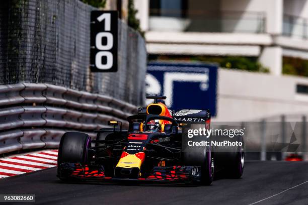 Daniel Ricciardo from Australia with Aston Martin Red Bull Tag Heuer RB14 during the Race of Monaco Formula One Grand Prix at Monaco on 27th of May,...