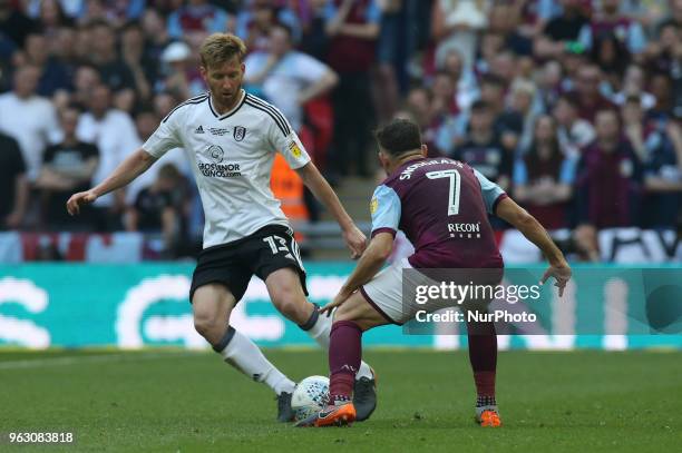 Fulham's Tim Ream during the Championship Play-Off Final match between Fulham and Aston Villa at Wembley, London, England on 26 May 2018.